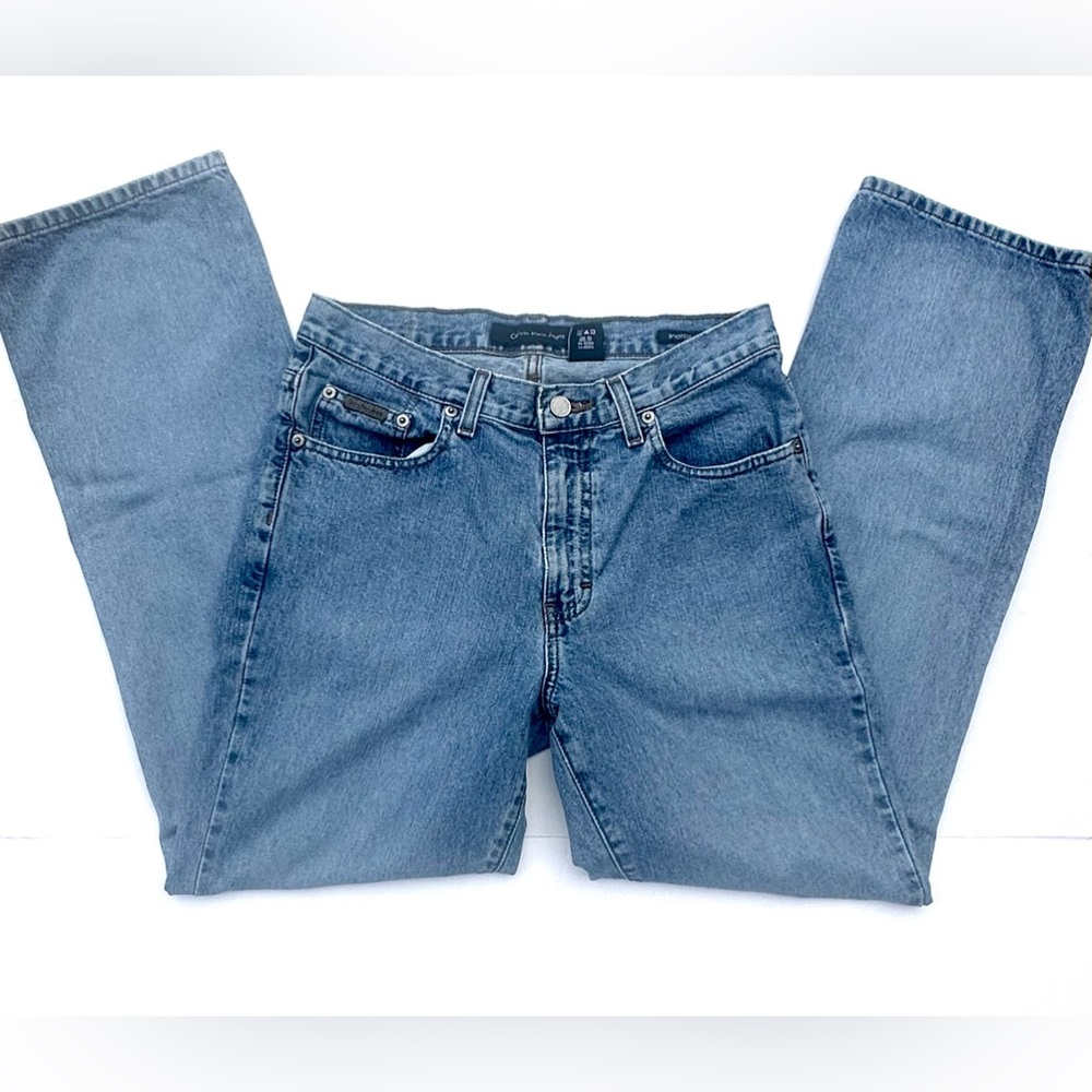 Vtg Y2K Calvin Klein Women's Bootcut Washed Denim Jeans size 6 - Picture 10 of 10